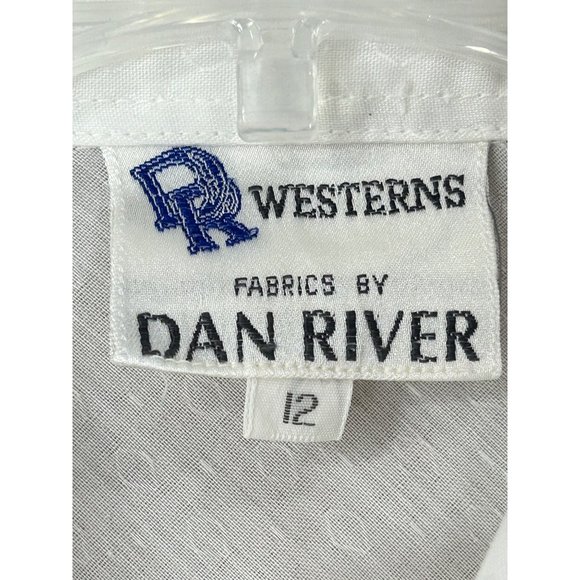 Vintage brush popper shirt snap button Sz 12 western Dan River - Picture 6 of 10